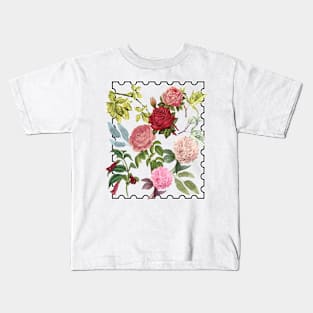 Old-fashioned Dark Floral Kids T-Shirt